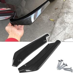2 PCS Rear Bumper Canard Diffuser, Anti-Collision Front Bumper Lip Protector Kit, Universal Car Body Decoration Strip for Lip Splitter Valence...