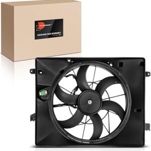 A-Premium Engine Radiator Cooling Fan Assembly Compatible with Select Hyundai Models - Genesis Coupe 2010 2011 2012