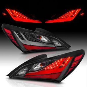 AmeriLite LED Bar Replacement Taillights Set for Hyundai Genesis Coupe (Black)