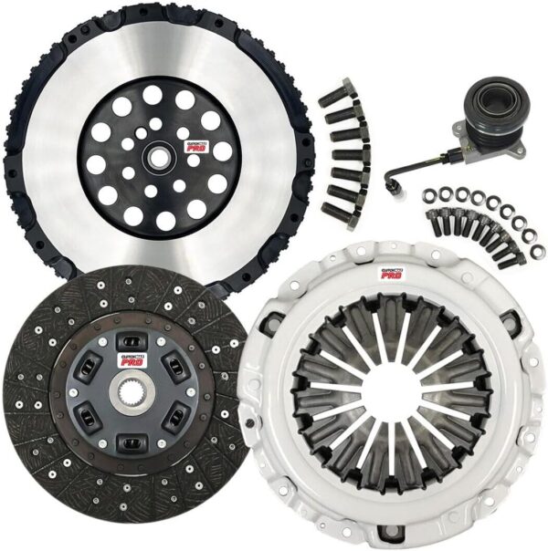 ClutchMaxPRO Performance Stage 2 Clutch Kit & Chromoly Flywheel with Slave Cylinder Compatible with 2010-2014 Hyundai Genesis Coupe 2.0T 2.0L...