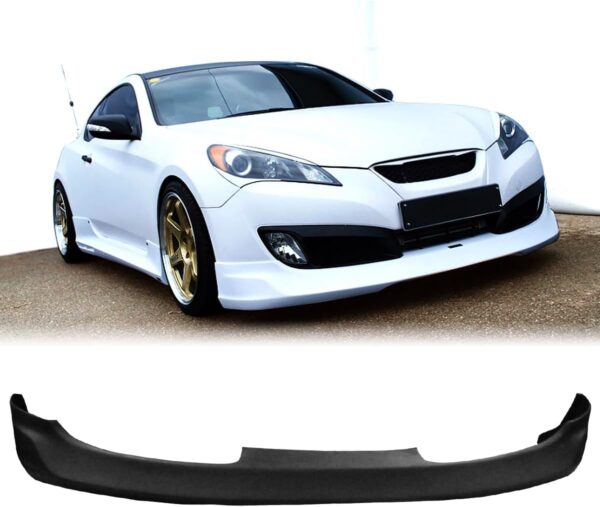 Front Bumper Lip Chin Spoiler, Compatible with 2010-2012 Hyundai Genesis Coupe, MS Style Polyurethane(PU) Front Lower Splitter Protector, Unpainted...