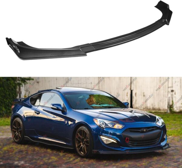 Front Bumper Lip Compatible with 2013-2016 Hyundai Genesis Coupe, Air Dam Lower Chin Spoiler Splitter Fit for 2013 2014 2015 2016, Protection Body...