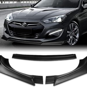 , Front Bumper Lip fit for compatible with 2013 - 2016 Hyundai Genesis Coupe, Front Bumper Lip Spoiler Air Chin Body Kit Splitter Unpainted Matt...