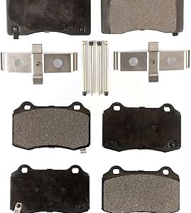 Front Rear Semi-Metallic Brake Pads Kit Replacement For Tesla S Hyundai Genesis Coupe KPF-100006