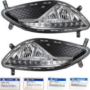 OEM Hyundai Genesis Coupe 2013 Fog Light Lamp, Cover, Connector LH & RH Set Genuine Mobis parts