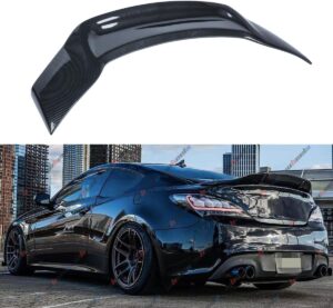 Rear Spoiler Compatible with 2010-2016 Hyundai Genesis 2 Door Coupe, R Style Duckbill Fits for 10-16, Trunk Exterior High Kick Tail Deck Lid Wing...