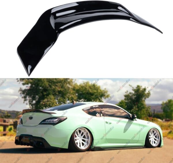 Rear Spoiler Compatible with 2010-2016 Hyundai Genesis 2 Door Coupe, R Style Duckbill Fits for 2010 2011 2012 2013 2014 2015 2016, Trunk Exterior...