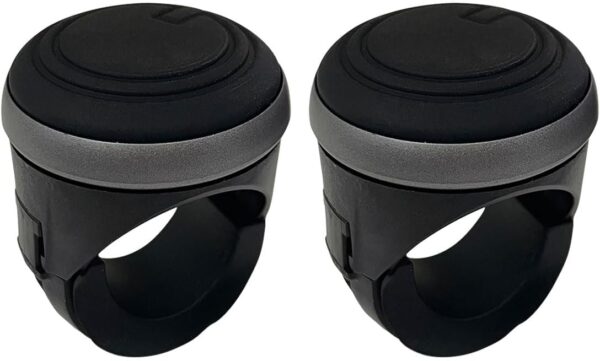 Steering Wheel Spinner, 360 Degrees Rotation Suicide Knobs for Steering Wheel, Spinner Knobs Steering Wheel Buddy with Silicone Surface and Metal...