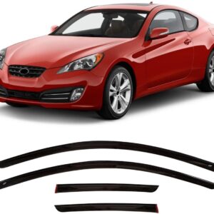 Wind Visor Deflectors Set of 4-Piece - Car Ventvisor Door Side -Window Air Guard Deflectors for Protection Against Snow Sun and Rain Compatible...