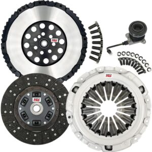 ClutchMaxPRO Performance Stage 2 Clutch Kit & Chromoly Flywheel with Slave Cylinder Compatible with 2010-2014 Hyundai Genesis Coupe 2.0T 2.0L...