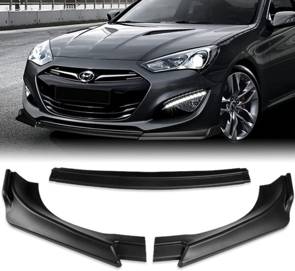 , Front Bumper Lip fit for compatible with 2013 - 2016 Hyundai Genesis Coupe, Front Bumper Lip Spoiler Air Chin Body Kit Splitter Unpainted Matt...