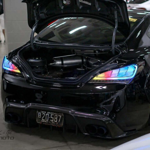 RGB Spec-D tail lights is as wild as it gets for Genesis Coupe tail lights